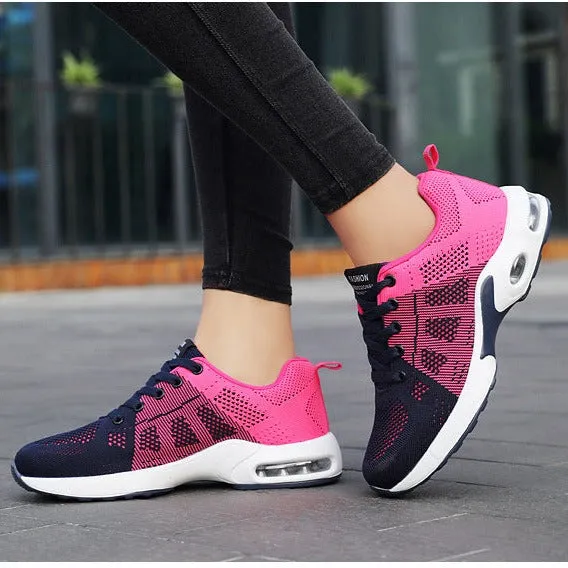 Women's air cushion running shoes fashion lightweight breathable sneakers gym shoes