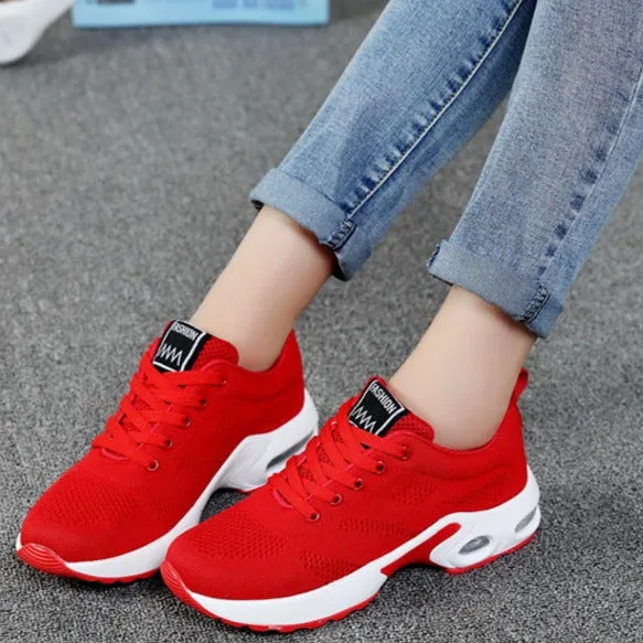 Women's air cushion running shoes fashion lightweight breathable sneakers gym shoes