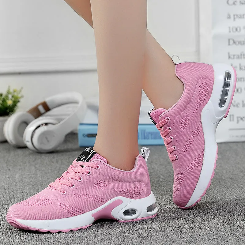 Women's air cushion running shoes fashion lightweight breathable sneakers gym shoes