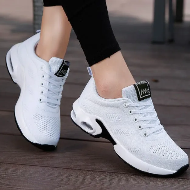 Women's air cushion running shoes fashion lightweight breathable sneakers gym shoes