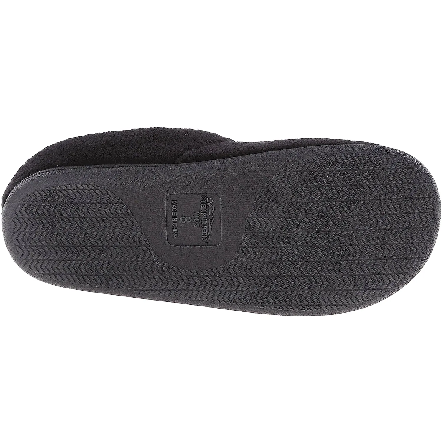 Women's Tempur-Pedic Windsock Black Terry Cloth